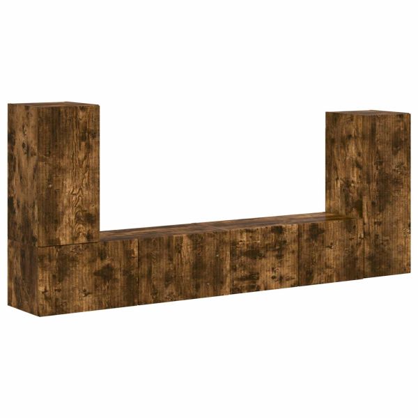 Комплект ТВ шкаф 4 pcs Димян дъб Инженерно дърво