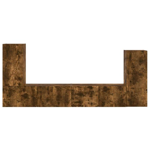 Комплект ТВ шкаф 4 pcs Димян дъб Инженерно дърво