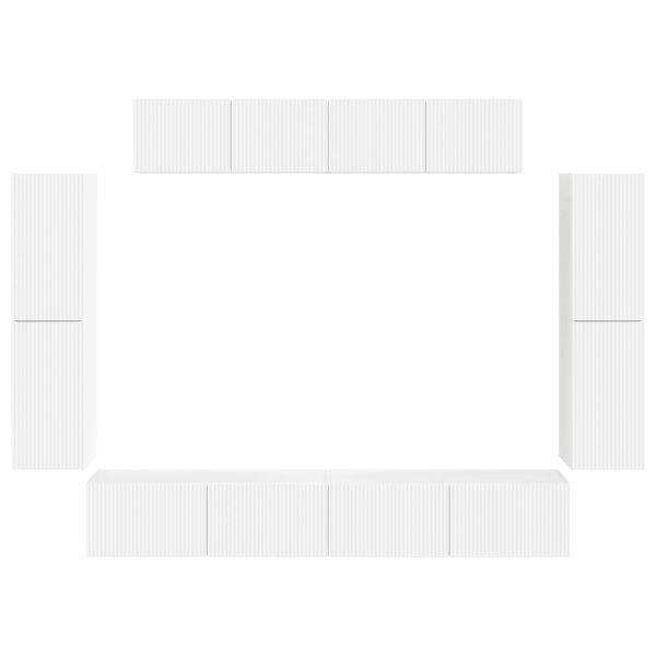 ТВ шкаф 8 pcs Бяло