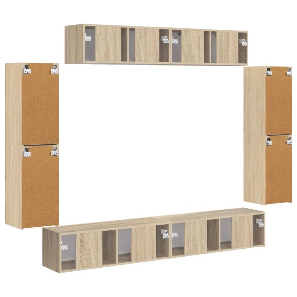 ТВ шкаф 8 pcs Сонома дъб