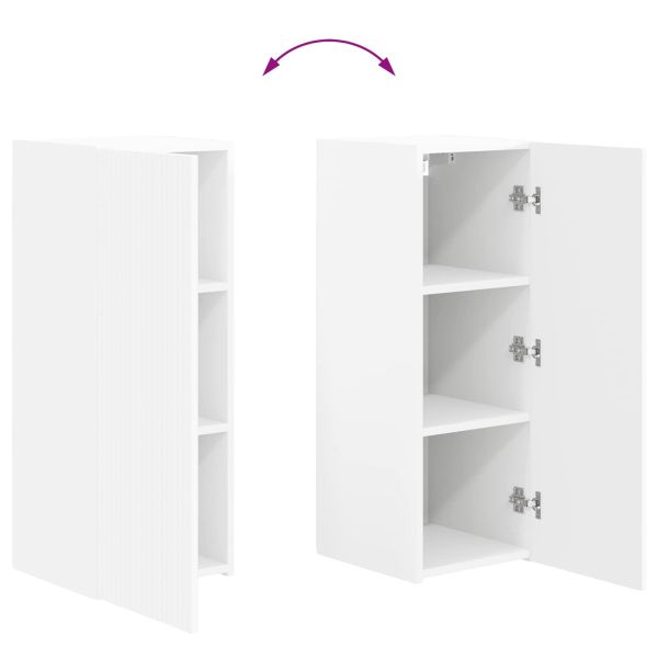 Комплект ТВ шкаф 4 pcs Бяло Инженерно дърво