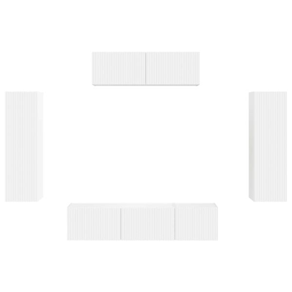 ТВ шкаф 5 pcs Бяло