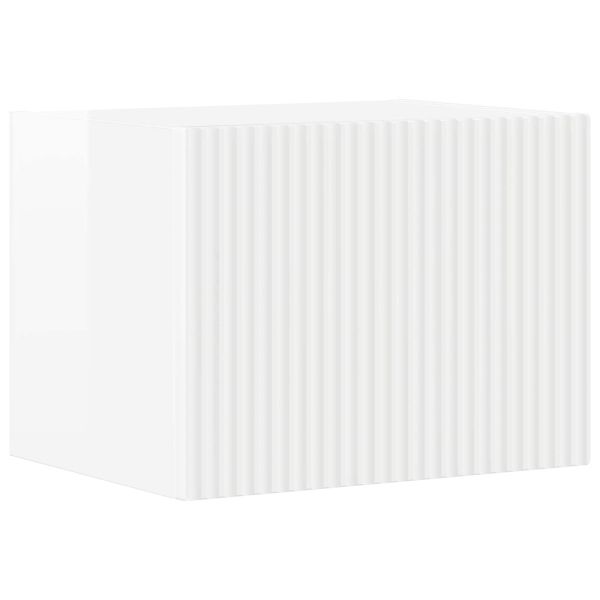 ТВ шкаф 5 pcs Лъскаво бяло