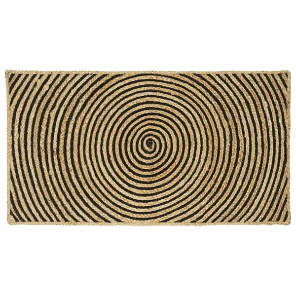 Килим Естествено и черно 60 x 110 cm юта
