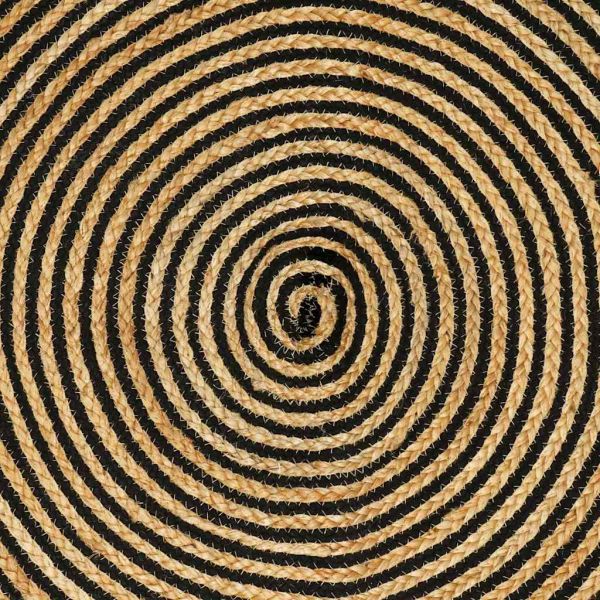 Килим Естествено и черно 60 х 400 см юта