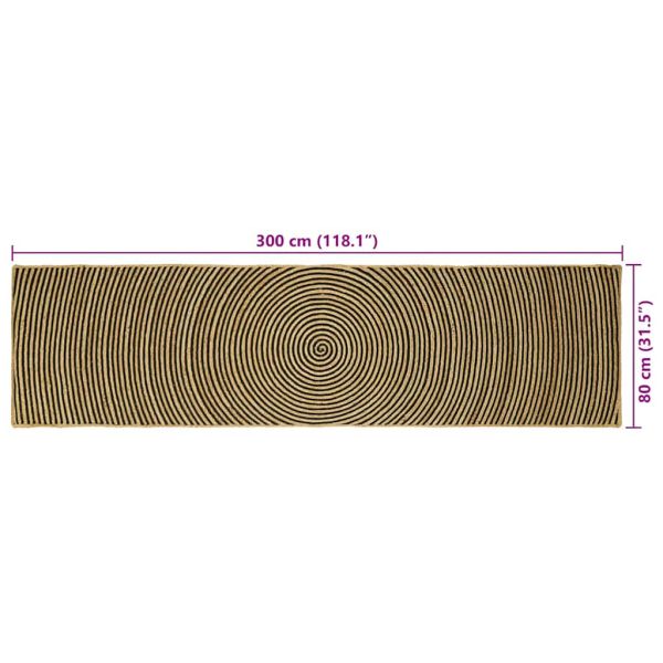 Килими за помещение Черно 80 x 300 cm юта