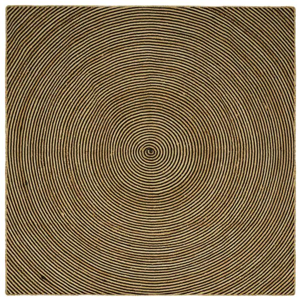 Килим за площ Черно 200 x 200 cm юта