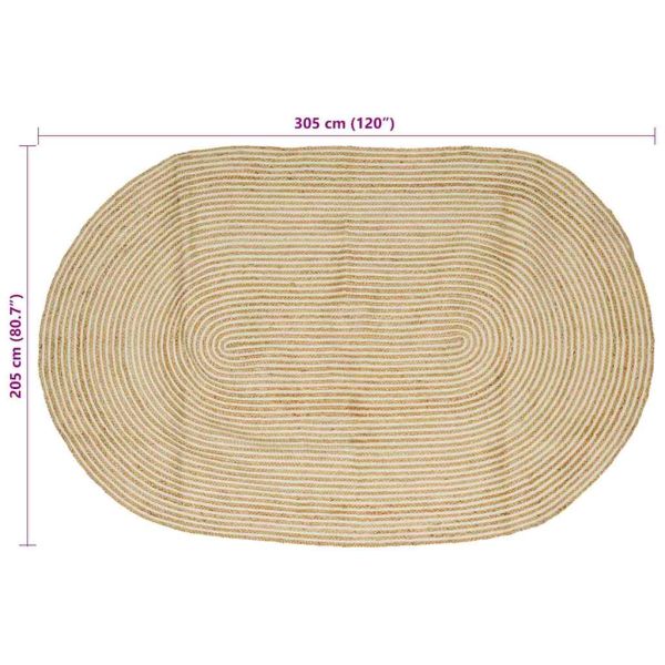 Килим Естествено и бяло 205 x 305 см юта