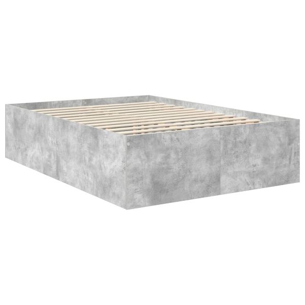 Рамка за легло Циментено сиво 150 x 200 cm Инженерно дърво