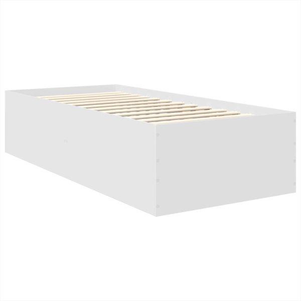 Рамка за легло с таблото Бяло 120 x 200 cm Инженерно дърво