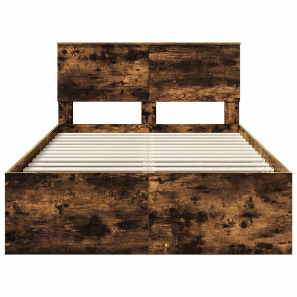 Рамка за легло с таблото Димян дъб 135 x 190 cm Инженерно дърво