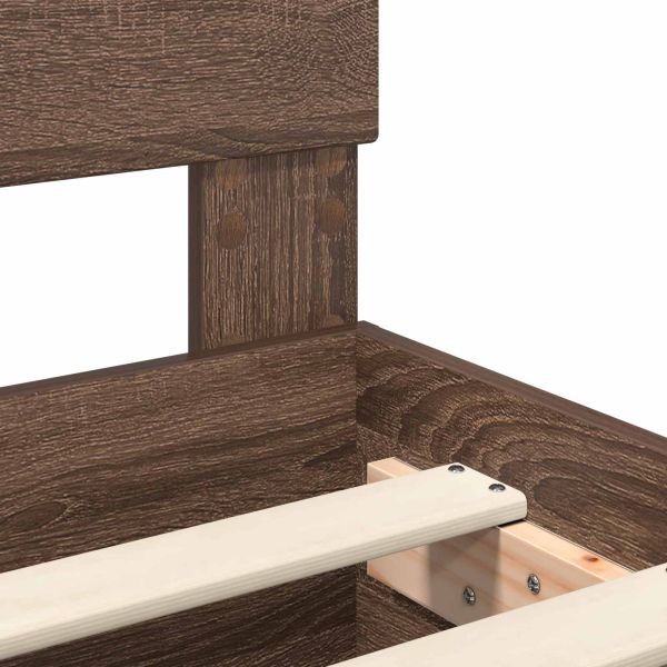 Рамка за легло с таблото Кафяв дъб 90 x 190 cm Инженерно дърво