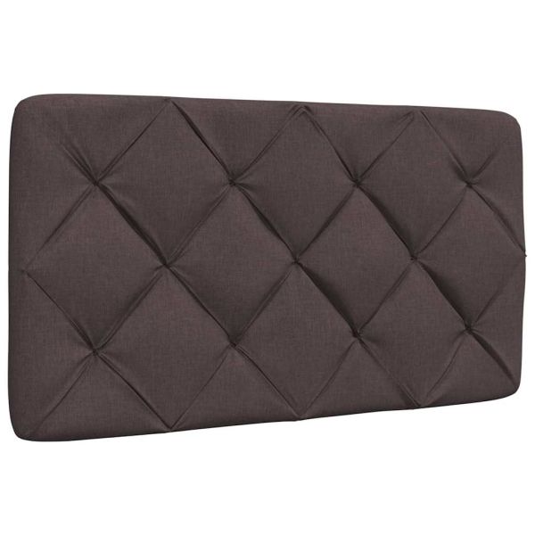 Рамка за легло без матрак, тъмнокафява, 90x190 см, плат