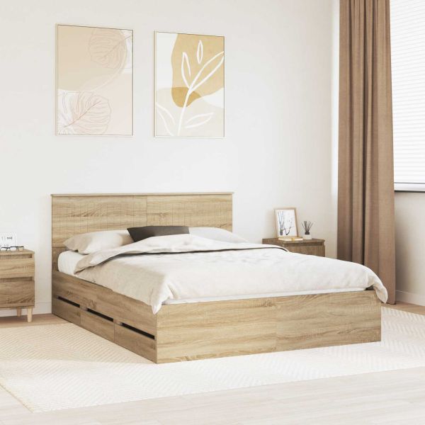 Рамка за легло Сонома дъб 150 x 200 cm Инженерна дървесина
