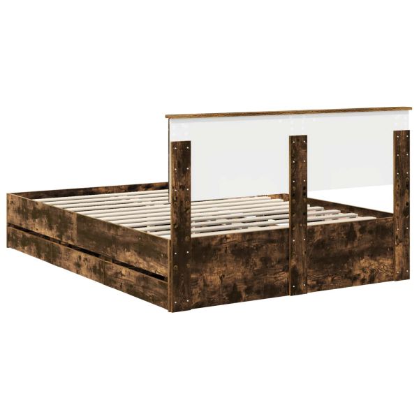 Рамка за легло Димян дъб 140 x 190 cm Инженерна дървесина