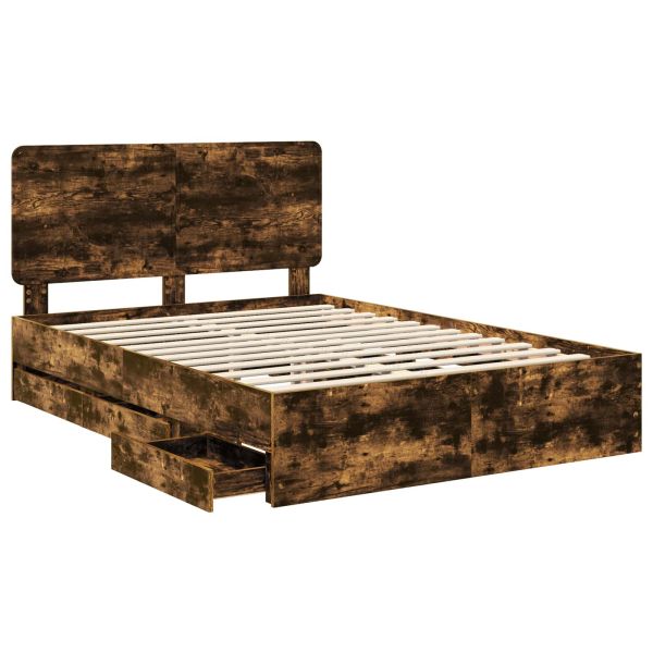 Рамка за легло Димян дъб 150 x 200 cm Инженерна дървесина