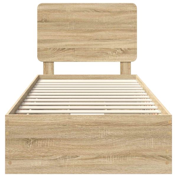 Рамка за легло Сонома дъб 75 x 190 cm Инженерна дървесина