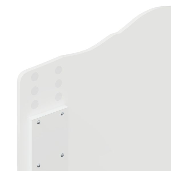 Рамка за легло с чекмедже Бяло 90 x 190 cm Инженерна дървесина