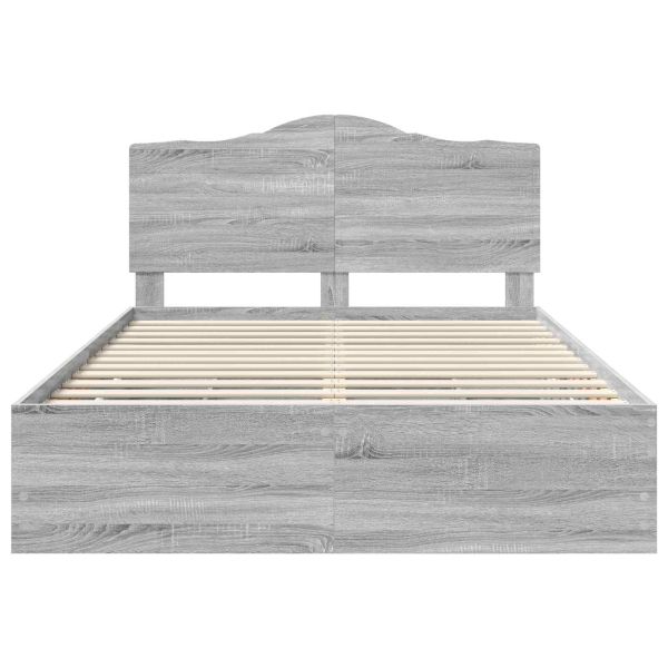 Рамка за легло Сив Сонома 150 x 200 cm Инженерна дървесина