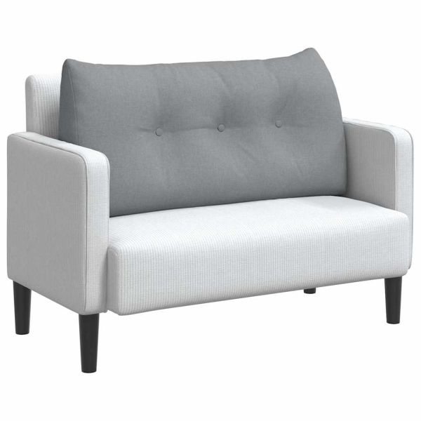 Възглавница за гръб Светлосиво 100 x 24 x 50 см текстил