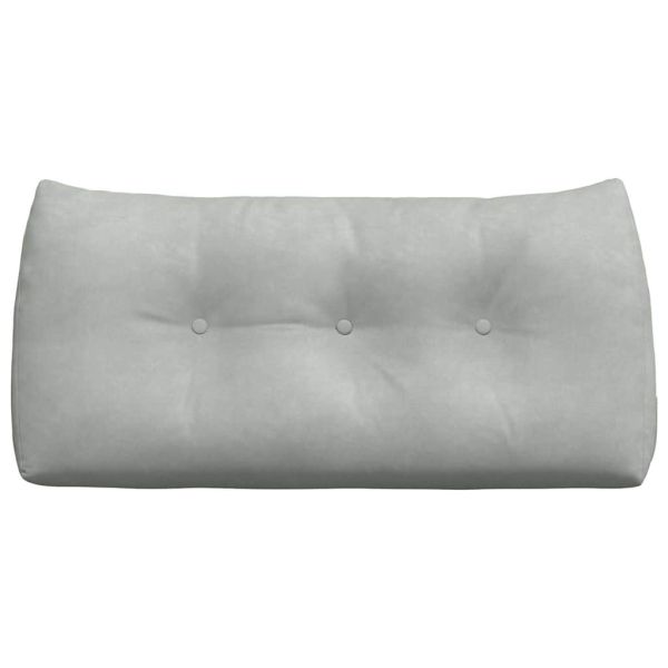 Възглавница за гръб Светлосиво 100 x 24 x 50 см Кадифе