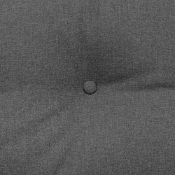 Възглавница за гръб Тъмен сив 120 x 24 x 50 см текстил