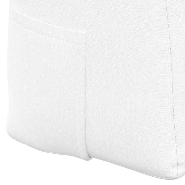 Възглавница за гръб Бяло 140 x 24 x 50 см текстил