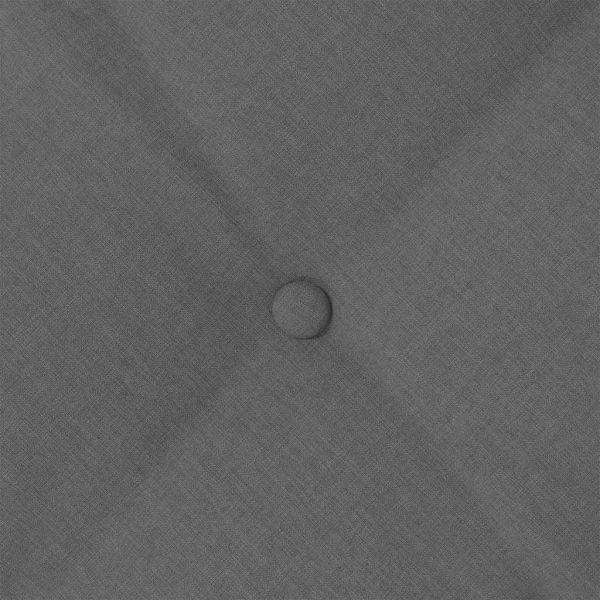 Възглавница за гръб Тъмен сив 200 x 19 x 50 см текстил