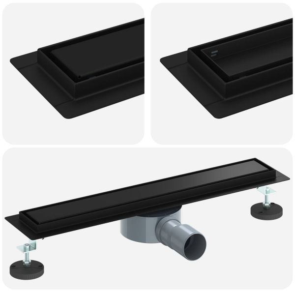 Душ канал 2-в-1 с 360° сифони Черно 50 cm