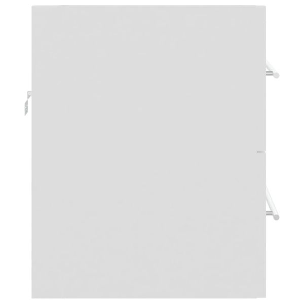 Долен шкаф за мивка, бял, 60x38,5x48 см, инженерно дърво