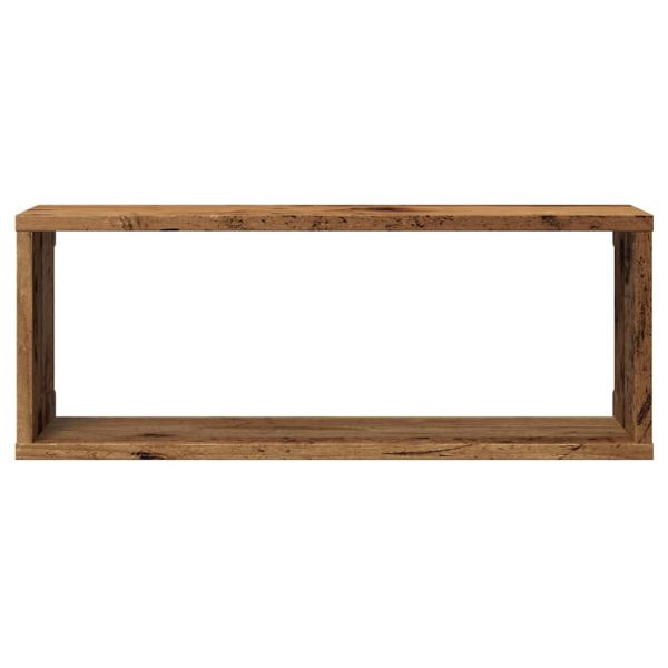 Wall Cube Shelves 2 бр. старо дърво 60x15x23 cm