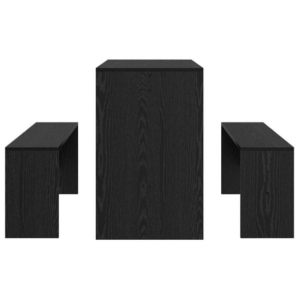 Трапезен комплект 2 pcs Черен дъб Инженерно дърво