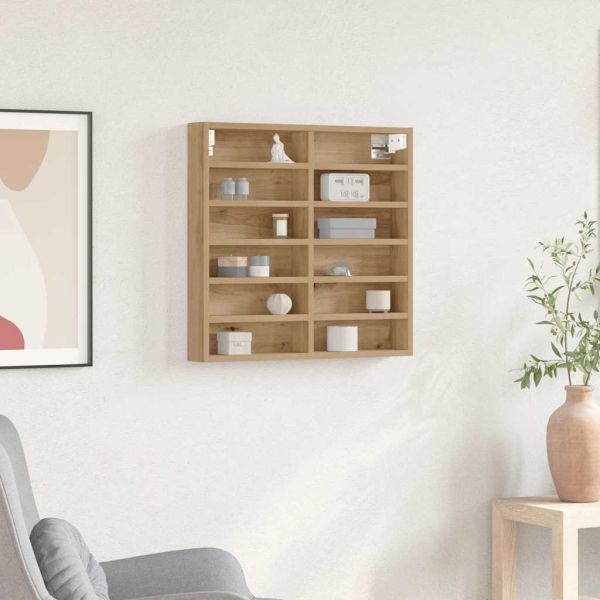 Витрина Монтиране на стена Дъб 60 x 8,5 x 58 см