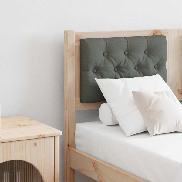 Облегалка за глава кафяво и тъмносиво 120 cm Борово дърво масив