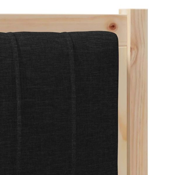 Тапицирана табла с таблото Кафяво 100 cm Солидно борово дърво