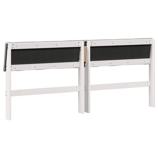 Тапицирана табла Светлосиво 200 cm Солидно борово дърво