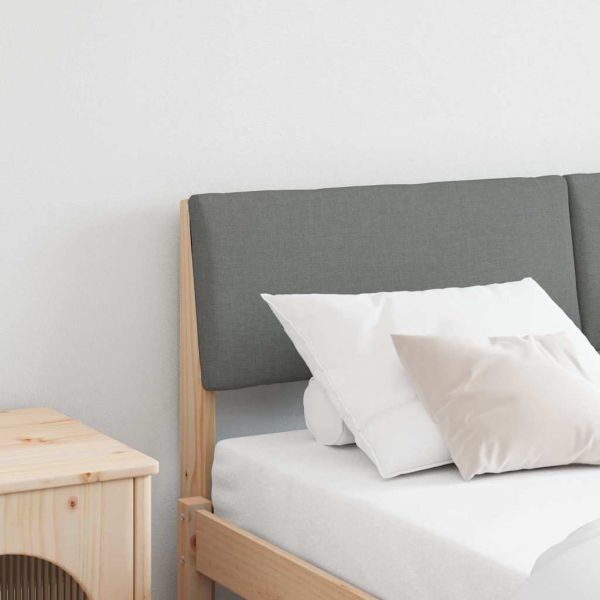 Тапицирана табла Тъмен сив 160 cm Солидно борово дърво