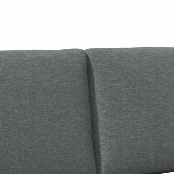 Тапицирана табла Тъмен сив 120 cm Солидно борово дърво