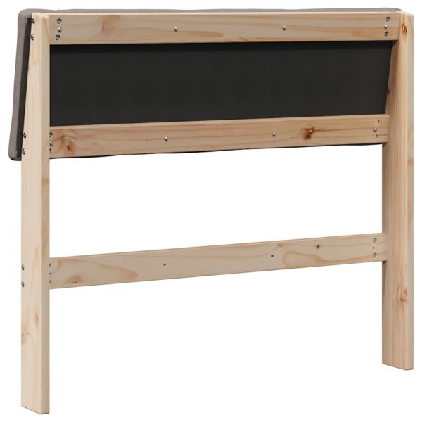 Тапицирана табла Таупе 100 cm Солидно борово дърво