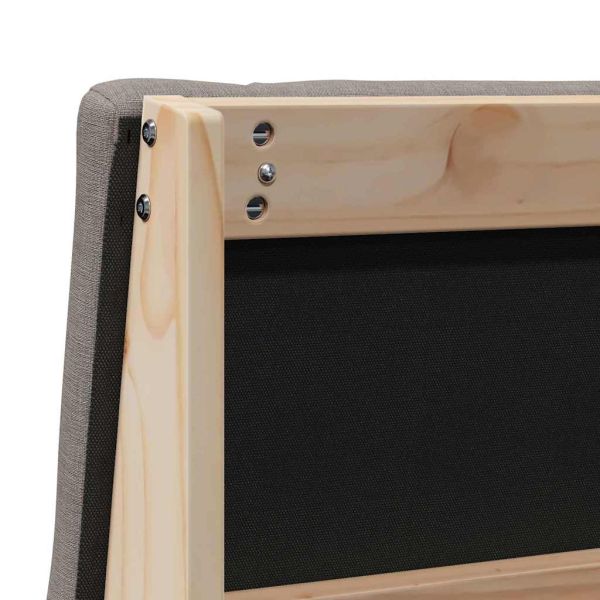 Тапицирана табла Таупе 100 cm Солидно борово дърво