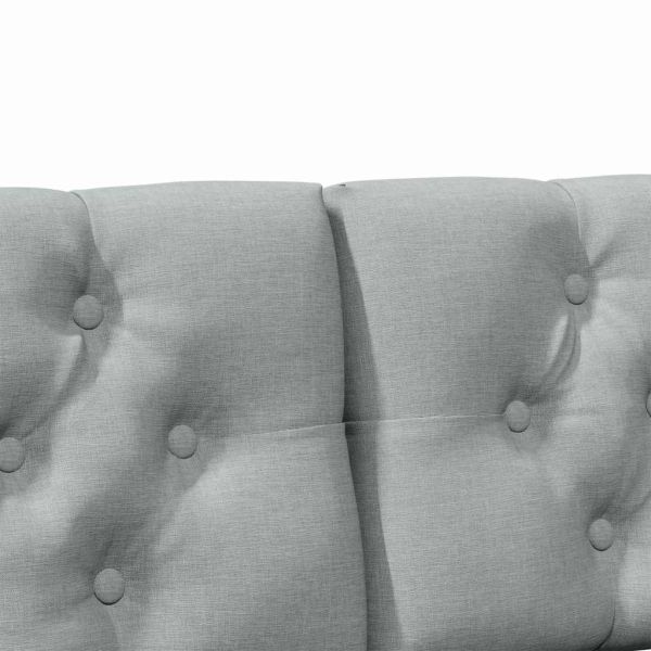 Тапицирана табла Светлосиво 150 cm Солидно борово дърво