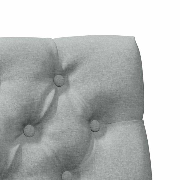 Тапицирана табла Светлосиво 100 cm Солидно борово дърво