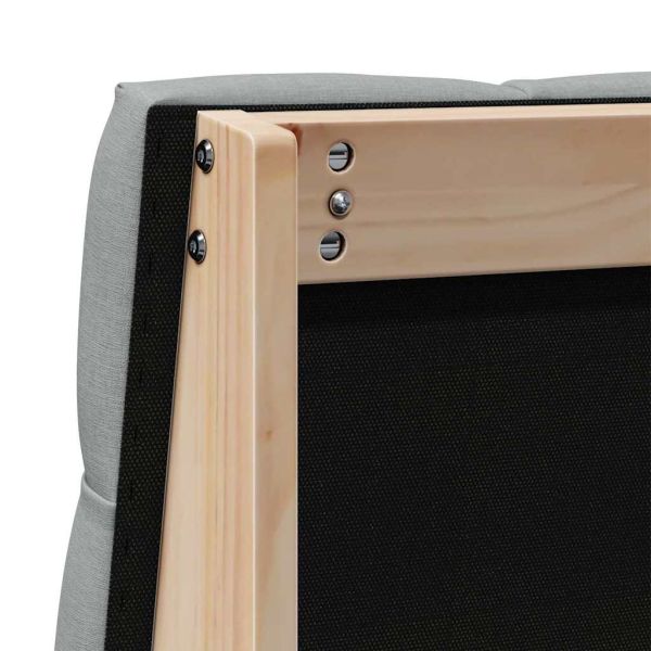 Тапицирана табла Светлосиво 80 cm Солидно борово дърво