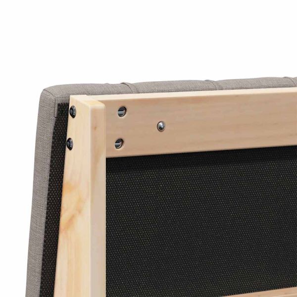 Тапицирана табла Таупе 150 cm Солидно борово дърво