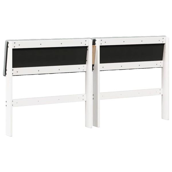 Тапицирана табла Светлосиво 150 cm Солидно борово дърво