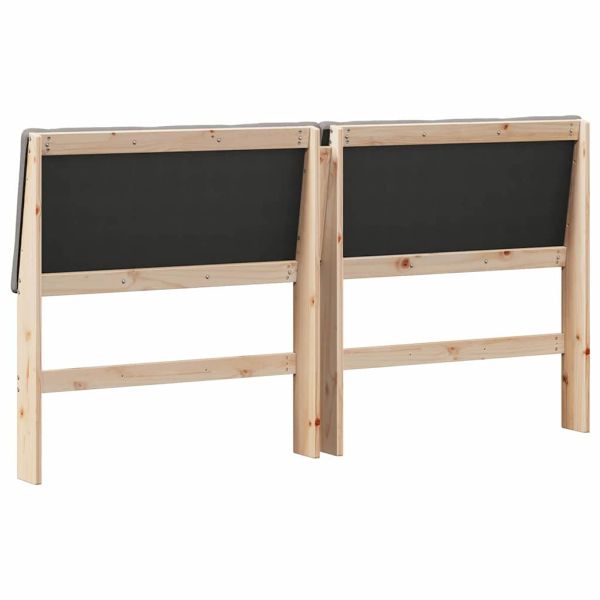 Тапицирана табла Таупе 180 cm Солидно борово дърво