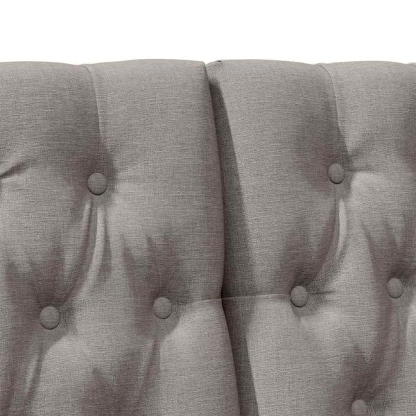 Тапицирана табла Таупе 180 cm Солидно борово дърво