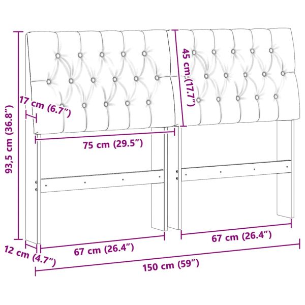 Тапицирана табла Светлосиво 150 cm Солидно борово дърво