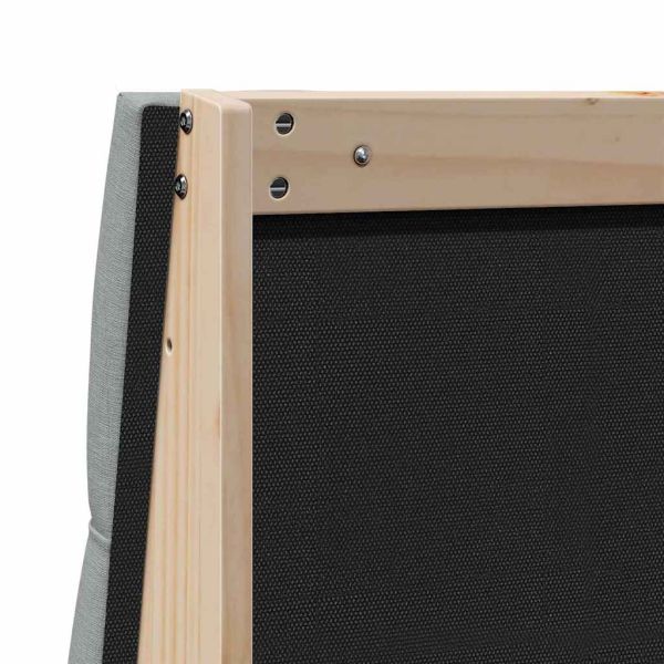 Тапицирана табла Светлосиво 120 cm Солидно борово дърво