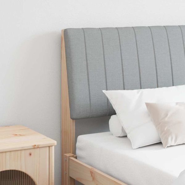 Тапицирана табла Светлосиво 180 cm Солидно борово дърво